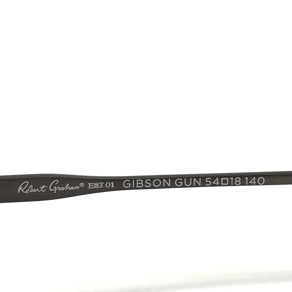 Robert Graham Sunglasses GIBSON GUN Gunmetal Aviator Frames with Gray Lenses